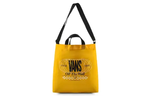 Vans Nylon Fabric Crossbody Bag, Handbag, Shoulder Bag Regular Unisex Yellow