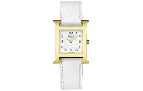HERMES Heure H Collection Wrist Watches Quartz Movement White Dial Women's Watch
