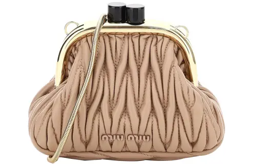 MIU MIU Leather Crossbody Bag, Shoulder Bag Women's Brown