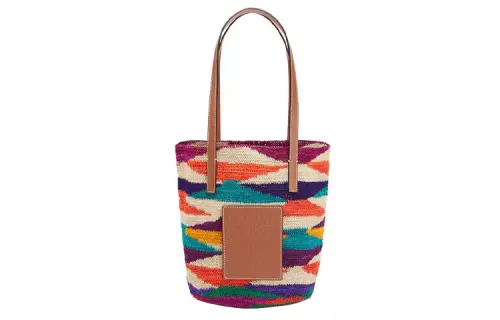 LOEWE Cow Leather Vacation Bag, One Shoulder Handbag Women's Multicolor