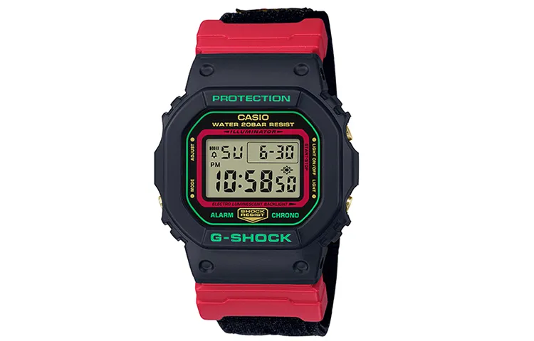 CASIO G SHOCK Electronic Movement Fabric Strap Watch Men's Watches Black Dial