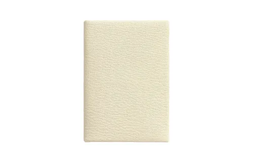 HERMES Calvi Duo Goatskin Wallet, Card Holder, Coin Purse Women's Cream White & Wood Color