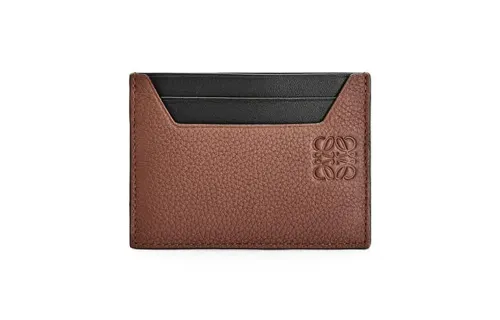 LOEWE Cow Leather Wallet Card Holder Men's Brown