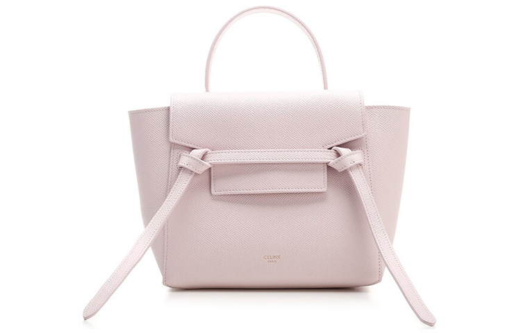CELINE Belt Cow Leather Handbag, One Shoulder Bag, Crossbody Bag Women's Pink
