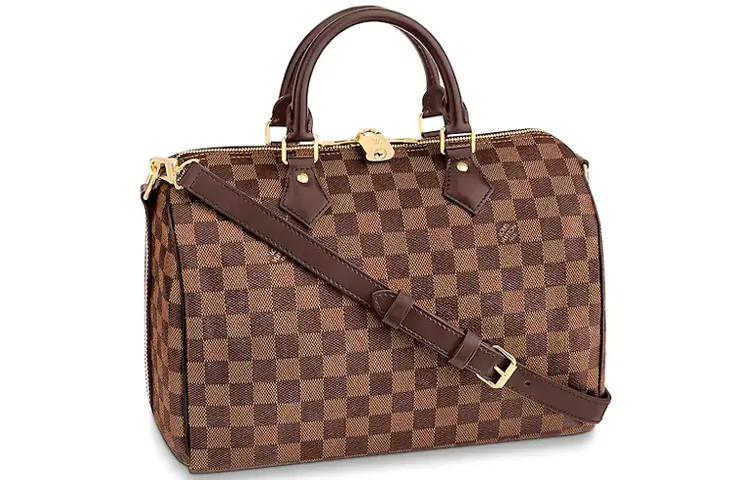 【Pre-Owned】2015 pre-owned Damier Ebene Speedy Bandouliere 30 handbag