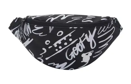 Li Ning Disney Mickey, Collaboration Fabric Shoulder Bag, Crossbody Bag, Fanny Pack Regular Unisex Black/White