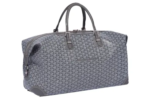 GOYARD Bowling Canvas With Leather Travel Bag, Sports Bag Unisex Gray
