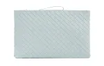 Bottega Veneta Lambskin, Woven Leather Coin Purse Women's Blue