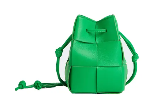 Bottega Veneta CASSETTE Pillow Bag Cow Leather Bucket Bag, Shoulder Bag, Crossbody Bag Women's Green