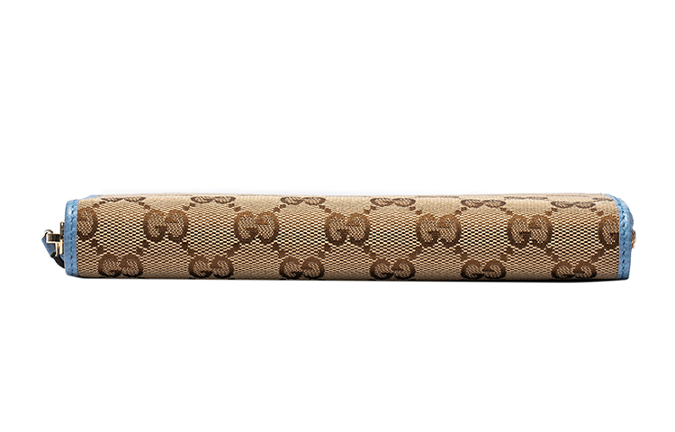 Женский кошелек Gucci Logo (коричнево-синий) — фото 5