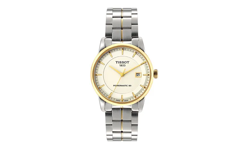 TISSOT Luxury Collection Automatic Mechanical Movement Men's Watches Watch 41mm White Dial Stainless Steel Case