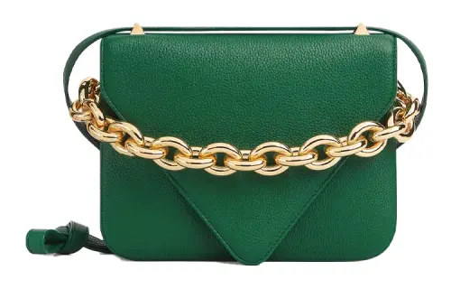 Bottega Veneta Calfskin Envelope Bag, Shoulder Bag, Crossbody Bag Women's Bright Green