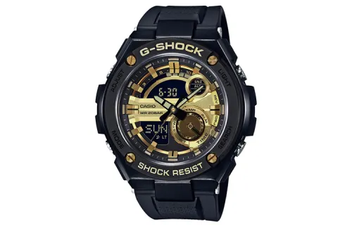 CASIO Men G-STEEL Series 52mm Gold Watch GST-210B-1A9