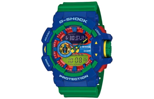 CASIO Men Liquid Crystal/Analog Dual Display Series Blue Watch GA-400-2ADR