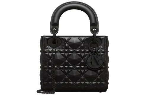 DIOR Lady Dior Cow Leather Handbag Shoulder Bag, Crossbody Bag, Handbag Mini Women's Black