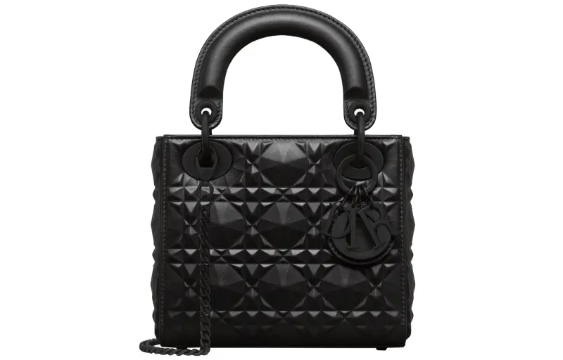 DIOR Lady Dior Cow Leather Handbag Shoulder Bag, Crossbody Bag, Handbag Mini Women's Black