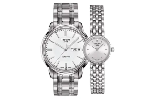 TISSOT Mechanical Movement 30m Waterproof Unisex Watch 39mm White Dial Stainless Steel Case