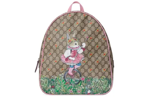 GUCCI Collaboration Canvas Backpack Kids' Ebony/Pink
