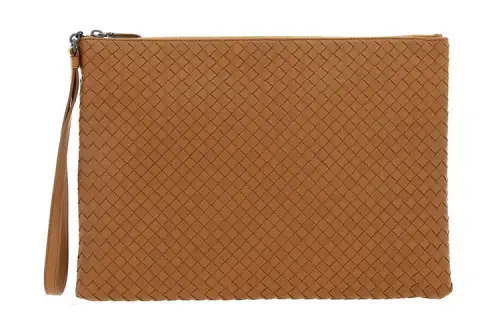 Bottega Veneta Sheepskin Clutch Women's Coffee