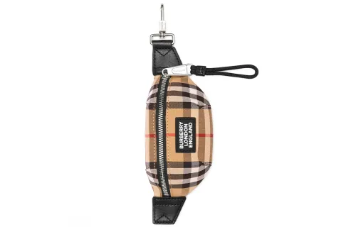 Burberry Cotton Charm Bag Fanny Pack Extra Mini Men's Brown