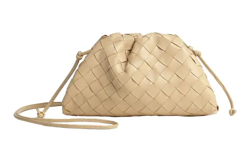 Bottega Veneta Magnetic Closure Sheepskin Shoulder Bag Women's Light Umber