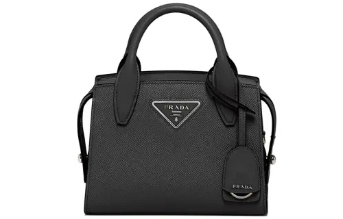 PRADA Saffiano Leather Shoulder Bag, Crossbody Bag, Handbag Small Women's Black