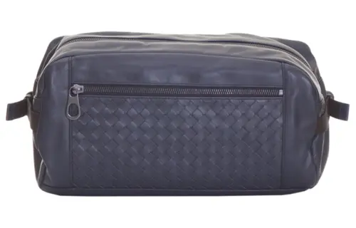 Bottega Veneta Zip Closure Cow Leather Fanny Pack Large Men's Dark Blue