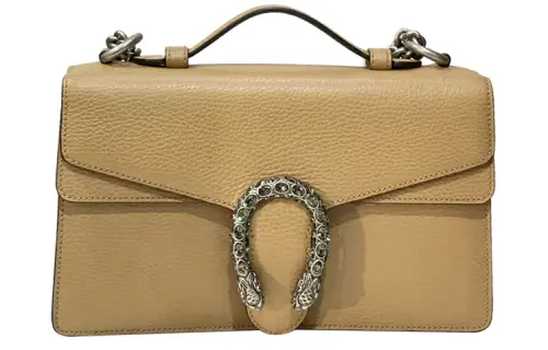 GUCCI Dionysus Leather One Shoulder Handbag, Crossbody Bag Women's Brown
