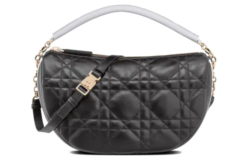 DIOR Vibe Sheepskin HOBO Bag, Shoulder Handbag Medium Women's Black