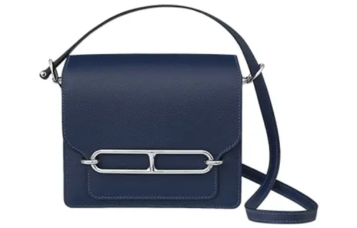 HERMES Roulis Calfskin Crossbody Bags Mini Women's Midnight Blue