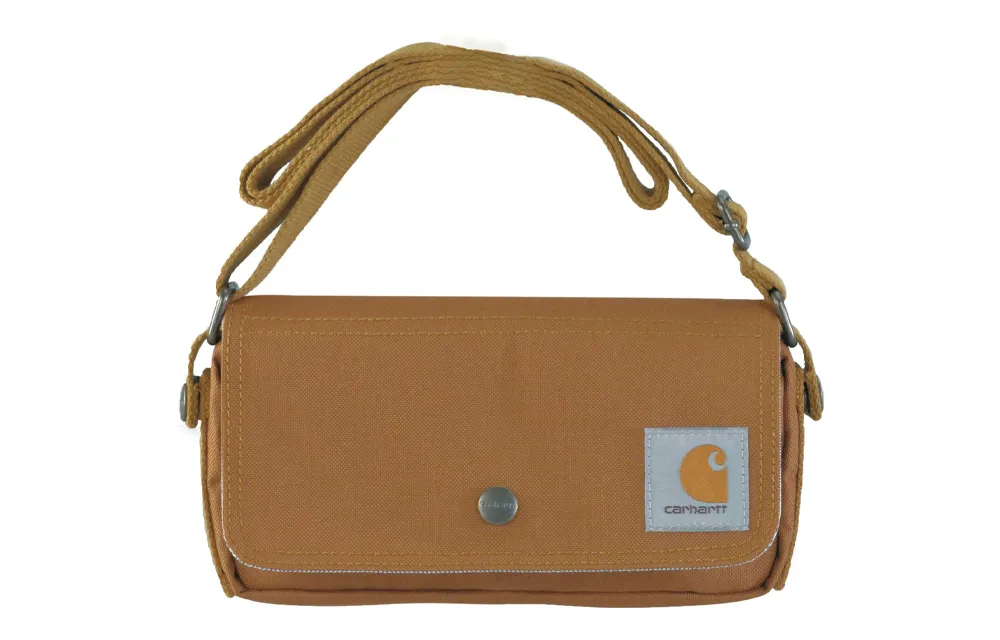 Carhartt Polyurethane Messenger Bag, Crossbody Bag, Shoulder Bag Unisex Khaki Brown