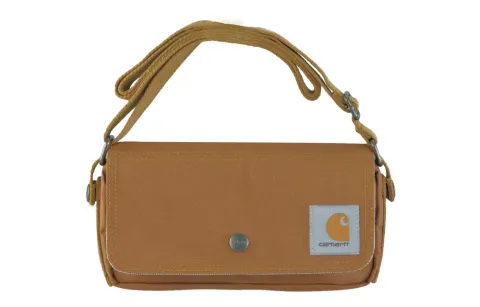 Carhartt Polyurethane Messenger Bag, Crossbody Bag, Shoulder Bag Unisex Khaki Brown
