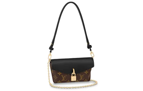 LOUIS VUITTON Padlock On Strap Canvas With Leather Lockable Bag, Shoulder Bag, Handbag Regular Women's