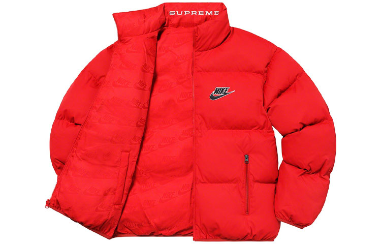 Куртка Supreme x nike reversible puffy jacket SS21 (мультиколор) — фото 3