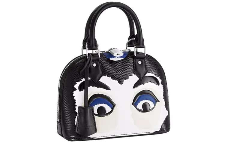 LOUIS VUITTON Leather Handbag Women's Black