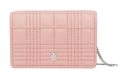 Burberry Cow Leather Shoulder Bag Women's Pink