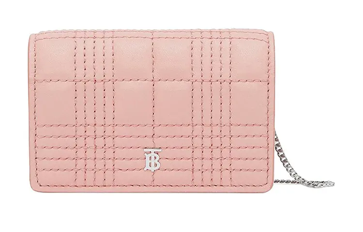 Burberry Cow Leather Shoulder Bag Women's Pink
