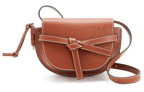LOEWE Gate Natural Calfskin Bowknot Bag, Shoulder Bag, Crossbody Bag Mini Women's Rusty