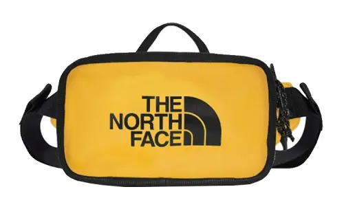 THE NORTH FACE 3L Outdoor Bags Nylon Fabric Black & Yellow Unisex