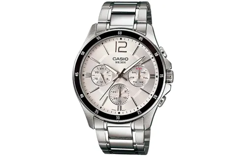 CASIO Men Standard Series 47mm Silver Watch MTP-1374D-7AV