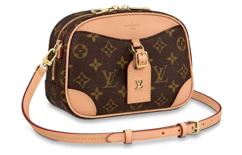 LOUIS VUITTON Deauville Cow Leather Shoulder Bag, Crossbody Bag Mini Women's Brown