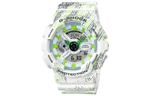 CASIO Men Liquid Crystal/Analog Dual Display Series White Watch GA-110TX-7A