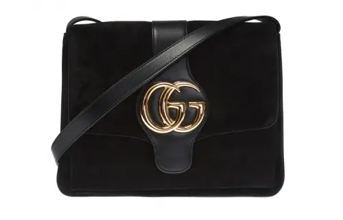 GUCCI Arli Cow Leather Crossbody Bag, Shoulder Bag Medium Women's Black