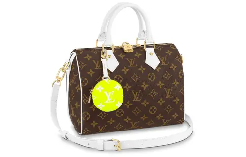 LOUIS VUITTON Speedy Bandouliere 25 White/Brown