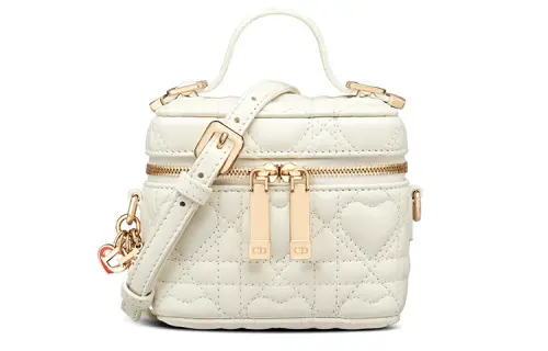 DIOR Sheepskin Shoulder Bag, Crossbody Bag, Makeup Bag, Travel Bag, Handbag Extra Mini Women's White