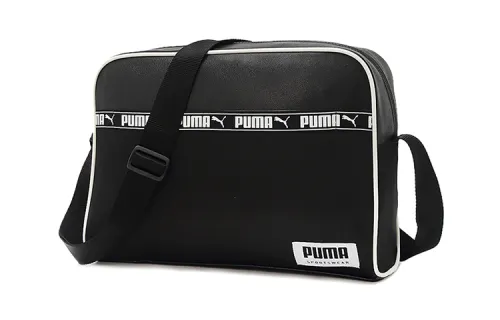 PUMA Campus Synthetic Leather Crossbody Bag, Shoulder Bag Unisex Black