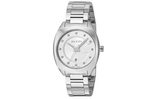 GUCCI GG2570 Wrist Watches Quartz Movement Stainless Steel Strap Silver Dial Women's Watch