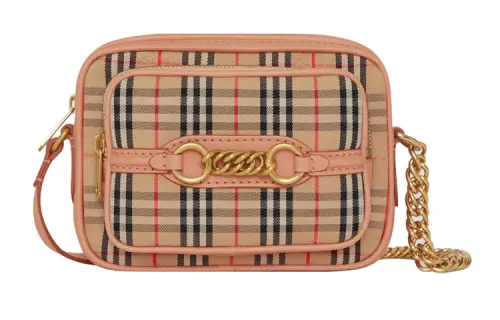 Burberry Leather Camera Bag, Messenger Bag, Shoulder Bag, Crossbody Bag Regular Women's Pink