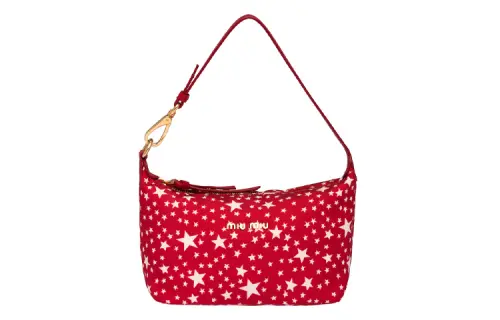 MIU MIU Fabric/Nylon Handbag, Shoulder Bag Mini Women's Red