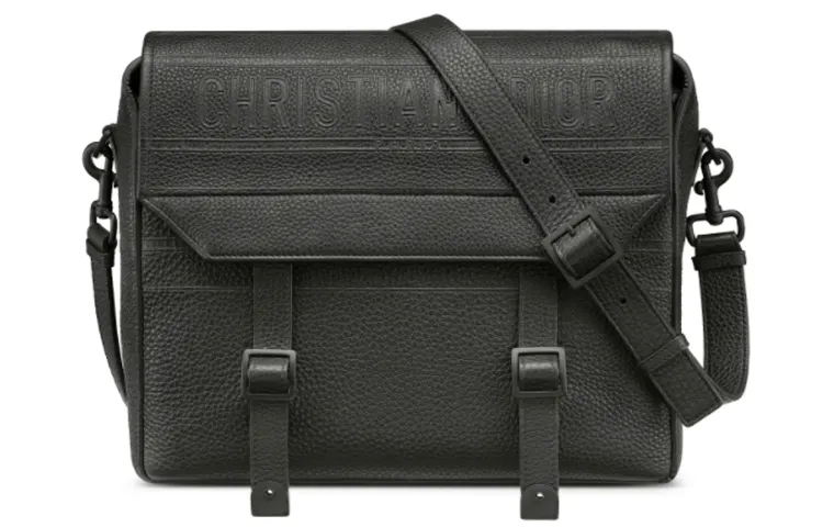 DIOR Grained Calfskin Crossbody Bag, Shoulder Bag Women's Black